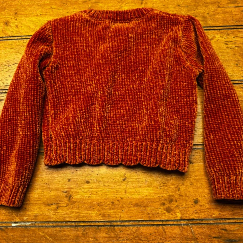 Tommy Bahama Kids Burnt Orange Chenille Cable Knit‎ Sweater 24M Rust Plush